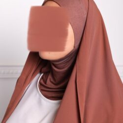 HIJAB CAGOULE INTÉGRÉ À ENFILER Hijab cagoule à enfiler pour femme pas cher mon hijab pas cher marron